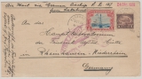 USA, 1928, 1,05 $ MiF auf Zeppelinbrief 1. Amerikafahrt 1928, von Elisabeth (USA) via Lekehurst- Friedrichshafen nach Rheinhausen