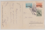 Österreich, 1935, Winterhilfe- MiF auf Auslandspostkarte von Linz nach Schlackenstein (CSSR)