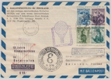 Österreich, 1959, Ballonpost- GS- Umschlag gelaufen als Auslandsbrief von Wien nach Helsinki und zurück