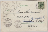DSWA, 1900, Mi.- Nr.: 2 als EF auf netter Bild- Fernpostkarte, von Swakopmund nach Iserlon und dann nach Münster