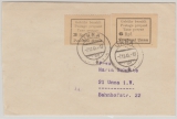 Unna, 1945, Mi.- Nr.: 1 + 2, auf Ortsbrief, innerhalb von Unna