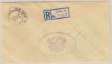 Gold Coast / Ghana, 1958, 9 d. Überdruck- MiF, auf FDC- Einschreiben- Fernbrief von Accra nach New York (USA)