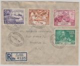 St. Lucia, 1949, 47 Ct. MiF auf Einschreiben- Auslandsbrief von Castries nach New York