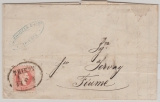 Österreich, 1868, 5 Kr. EF auf Fernbrief von Triest nach Fiume