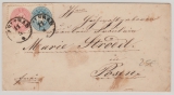 Österreich- Ungarn, Kaiserreich,  ca.1862, 15 Kr. MiF auf Auslandsbrief von Karlsbad nach Posen