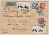 China, 1963, 53 F MiF auf Auslands- Luftpostbrief von Dschengdschou nach Berlin