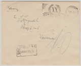 Rumänien, 1924, 18 Lei MiF, rs. auf Auslandseinschreiben von Bukarest nach Solingen (D)