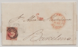 Spanien, 1853, 6 Cs., als EF auf Fernbrief von Lorca nach Barcelona
