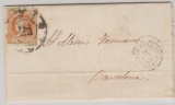 Spanien, 1860, 4 Cuartos, als EF auf Fernbrief von Palma De Mallorca (!) nach Barcelona