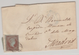 Spanien, 1855, 4 Cuartos, als EF auf Fernbrief von ... nach Madrid