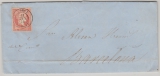 Spanien, 1859, 4 Cuartos als EF auf Fernbrief von Lorca nach Barcelona