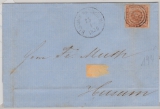 Dänemark (in D.), 1859, Mi.- Nr.: 7 als EF auf Fernbrief von Rendsburg nach Husum