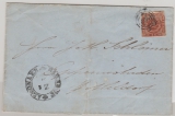 Dänemark (in D.), ca. 1859, Mi.- Nr.: 7 als EF auf Fernbrief von Altonaer Bahnhof nach Meldorf