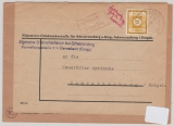 SBZ, Ost- Sachsen, 1945, Mi.- Nr.: 47 A + Teilbarfrankatur auf Fernbrief von Bernsbach nach Schwarzenberg