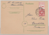 SBZ, Ost- Sachsen, 1945, Mi.- Nr.: 46 F OR (Postmeistertrennung) als EF auf Fernpostkarte von Klotsche nach Weinböhla