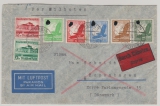 III. Reich, 1938, Mi.- Nr.: 673- 74 u.a. als MiF auf Auslands- Lupo- Eilbotenbrief von Trebbin nach Kopenhagen (DK)