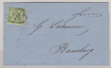 Baden, 1869, Mi.- Nr.: 23, als EF auf Fernbrief (Saatbericht !!!) von Mannheim nach Bamberg