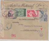Portugal, 1942, 3,5 $ (?) in MiF auf Lupo- Auslandsbrief von Lisabon nach Trebbin, mit div. Dt. Zensur vs. + rs.