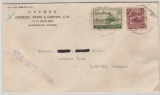 China, ca. 1936, Mi.- Nr.: 284 u.a. als MiF auf Auslandsbrief von Shanghai nach Hamburg