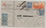 China, 1939, Mi.- Nr.: 241, 242 + 263 als MiF auf Luftpost- Auslandsbrief von Shanghai nach Hamburg