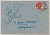 SBZ- Handstempel + Bizone, 1948, Mi.- Nrn.: 170I + Bizone Nr.: 38I in MiF auf Ortsbrief innerhalb Berlin´s, und zurück