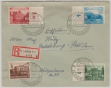 DR / III. Reich, 1941, Mi.- Nr.: 764- 767 als Satzbrief- MiF auf Einschreiben- Fernbrief, von Leipzig nach Potsdam- Babelsberg