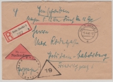 SBZ, Provinz Sachsen, 1946, Postamts- Dienstbrief, Postsache, als Einschreiben- NN- Fernbrief von Halle nach Potsdam