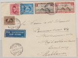 Ägypten, 1935, 82 Mills MiF auf Auslands- Luftpostbrief von Port Said via Alexandria nach Limburg (Nl.)