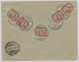 Ägypten, 1892, 10 Mills (vs. + rs.) in MiF auf Auslandsbrief von Alexandria nach Apolda (D)