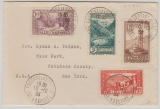 Andorra, 1934, 1,5 Fr. MiF auf Auslandsbrief nach New York (USA)