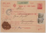 Serbien, 1914, 10 P.- Paketkarten- VD- GS + 2x 30 P. als Zusatzfrankatur für 1 Werpaket von ... nach ...