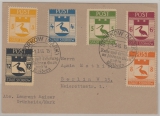 Storkow, 1946, Mi.- Nrn.: 9- 14 als Satz- Karte von Storkow nach Berlin