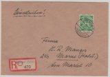 Bizone, 1948, Mi.- Nr.: 68I, als EF auf Einschreiben- Fernbrief von Meldorf nach Marne