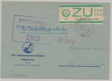 DDR, 1965, Dienstmarken, Mi.- Nr.: ZKD 1 (Zustellungsurkunde), auf Fernbrief von Sebnitz nach Rochlitz