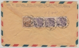 China, 1950 (??), 13.000 ... MiF rs. auf Luftpost- Auslandsbrief von Peking nach Berlin
