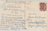 Bizone, 1948, Mi.- Nr.: 46II, u.a., als EF auf  Fernpostkarte von Dillingen Letmathe