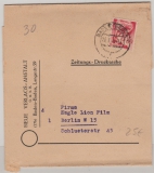 FRZ / Baden, 1948 Mi.- Nr.: 23, als EF auf Streifband von Baden- Baden nach Berlin, selten!