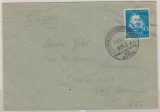 BRD, 1952,  Mi. Nr.: 161 als reine EF (FDC!) auf Auslandsbrief, von Friedrichsdorf nach Bassecourt (CH)