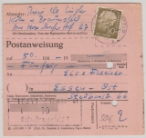 BRD, 1961, Mi. Nr.: 261 als reine EF auf Postanweisungsstammteil, für einen Betrag von Köln nach Essen  Selten!