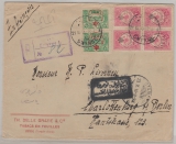 Osmanisches Reich / Türkei, 1916, interessante MiF auf R.- Auslandsbrief von Smirna nach Berlin, mit Zensur!