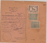 Osmanisches Reich / Türkei, ca. 1920, interessante MiF auf Paketkartenstammteil (?) für 1 Paket von ... nach .....
