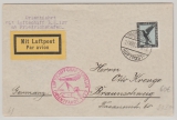 DR, 1929, Mi.- Nr.: 383 als EF auf Brief mit Bordpost zur Orientfahrt 1929, von Friedrichshafen nach Braunschweig