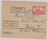 DR, 1919, Mi.- Nr.: 94 als EF auf Luftpost- Einschreiben- Fernbrief (Erstflugbrief) von Weimar nach Berlin
