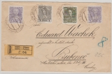 Österreich- Ungarn, Kaiserreich, ca. 1910, 35 Heller MiF auf Einschreiben- Fernbrief von Smiritz nach Bubenec