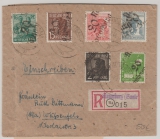 Handstempel, 1948, Bez. 20 Naumburg, 15 Pfg. Mi.- Nr.: 171 IV, u.a., als MiF auf E.- Fernbrief von Naumburg nach Weißenfels