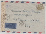 Berlin, 1952, Mi.- Nr.: 53 als EF auf Luftpost- Auslandsbrief von Berlin nach Kairo, mit Zensur (4x), gute Destination!