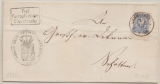 Pfennige, 1877, Mi.- Nr.: 34 als EF auf Dienst (Hessen!)- Fernbrief von Darmstadt nach Schotten