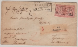 NDP, 1871, 1 Kr. GS- Umschlag, Mi.- Nr.: U1 (?)+ Nr. 16 als ZF auf Paketbegleitbrief von Seehausen nach Bismark (?)