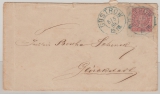 NDP, 1869, 1 Gr.- (Aufbrauch)-GS- Umschlag (Mi.- Nr.: U30 A) als Fernbrief von Güstrow (netter Vorphila- St.) nach Glückstadt