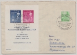 DDR, 1955, Mi.- Nrn.: Bl. 11 u.a. in MiF auf Auslandsbrief von Oranienburg nach Eisenerz (A)